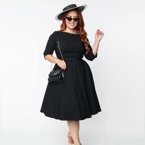 Unique Vintage Devon Swing Dress - 1X/16
